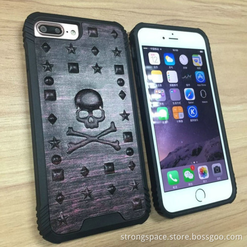 Halloween Gift 3D Skull & Cross bones case for iPhone 7